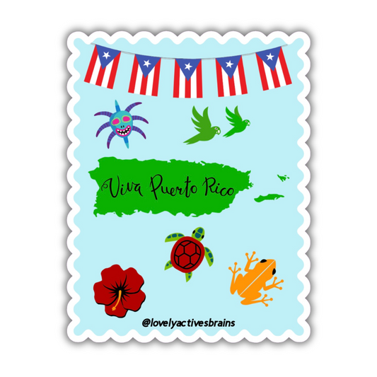 Estampilla Puerto Rico | Sticker