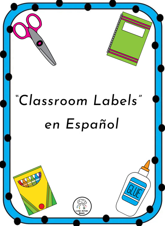 Labels Materiales del Salón | Tarjetas Imprimibles | Áreas del Salón | PDF