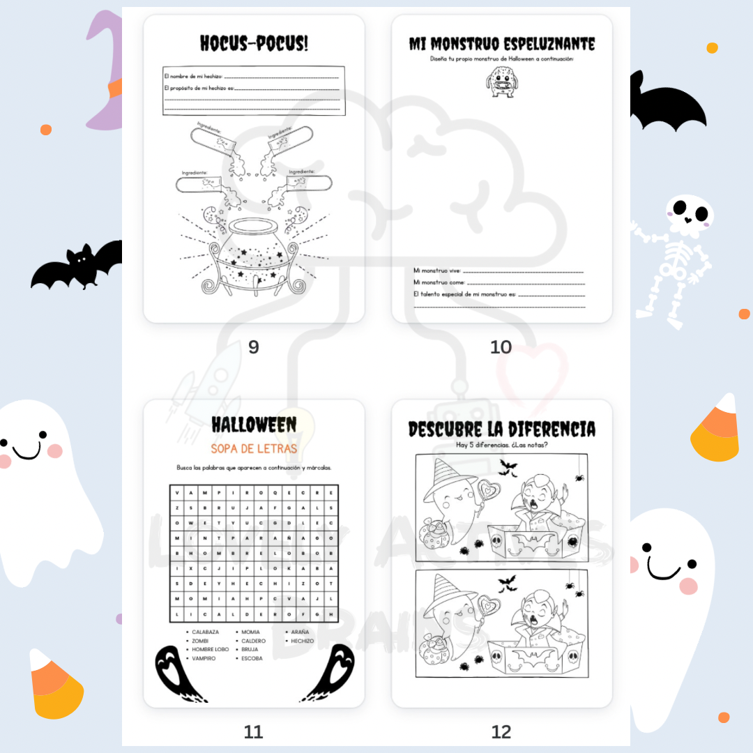 Libro de Actividades Halloween: Versión Español