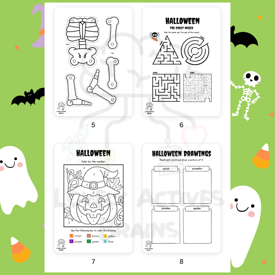 Halloween Activities Book: English Version