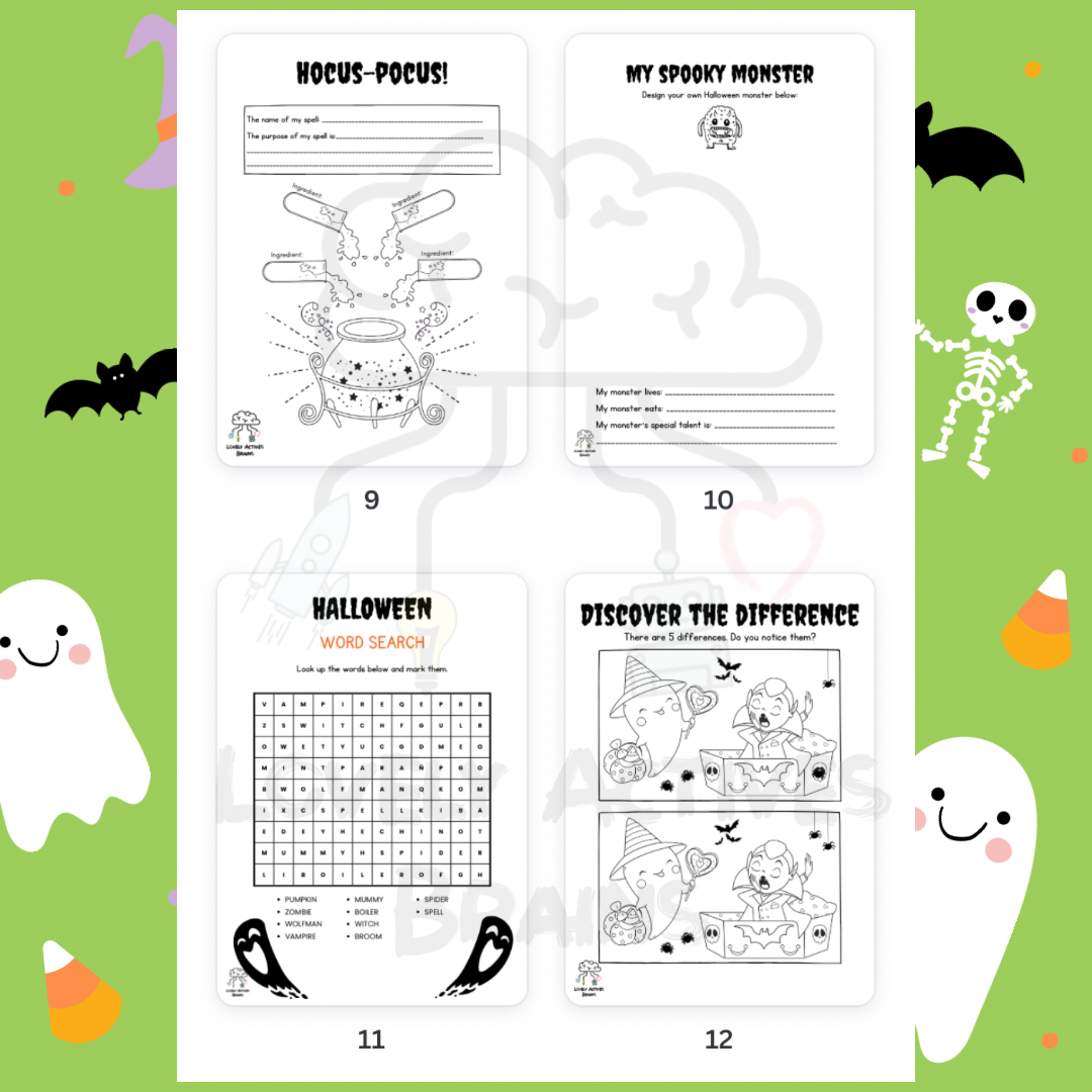 Halloween Activities Book: English Version