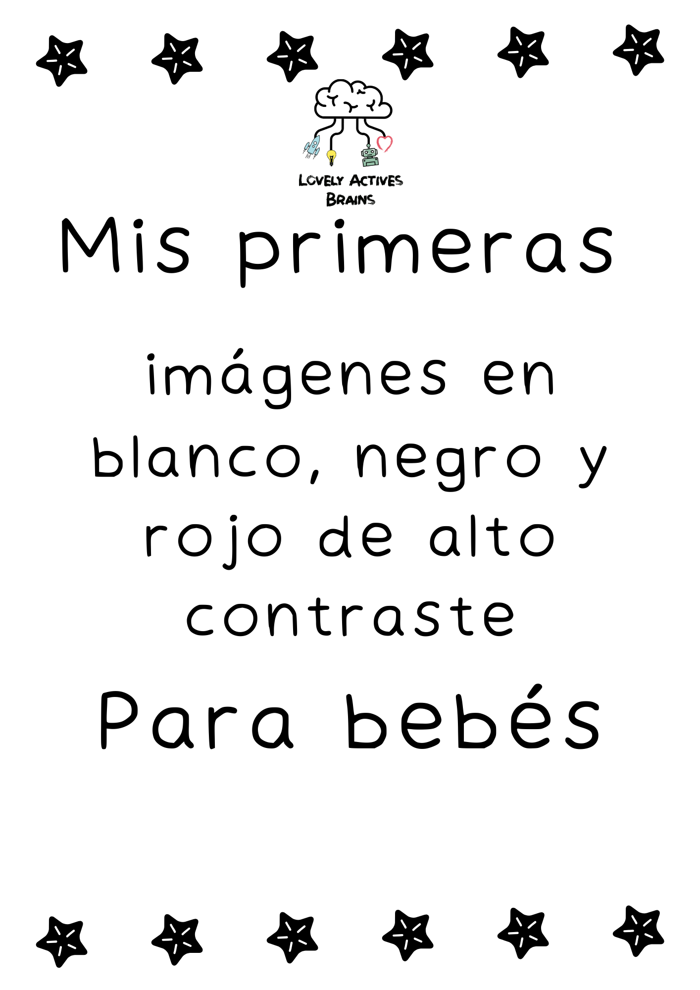 Mis primeras imágenes en blanco, negro y rojo | Alto Contraste | Hojas imprimibles