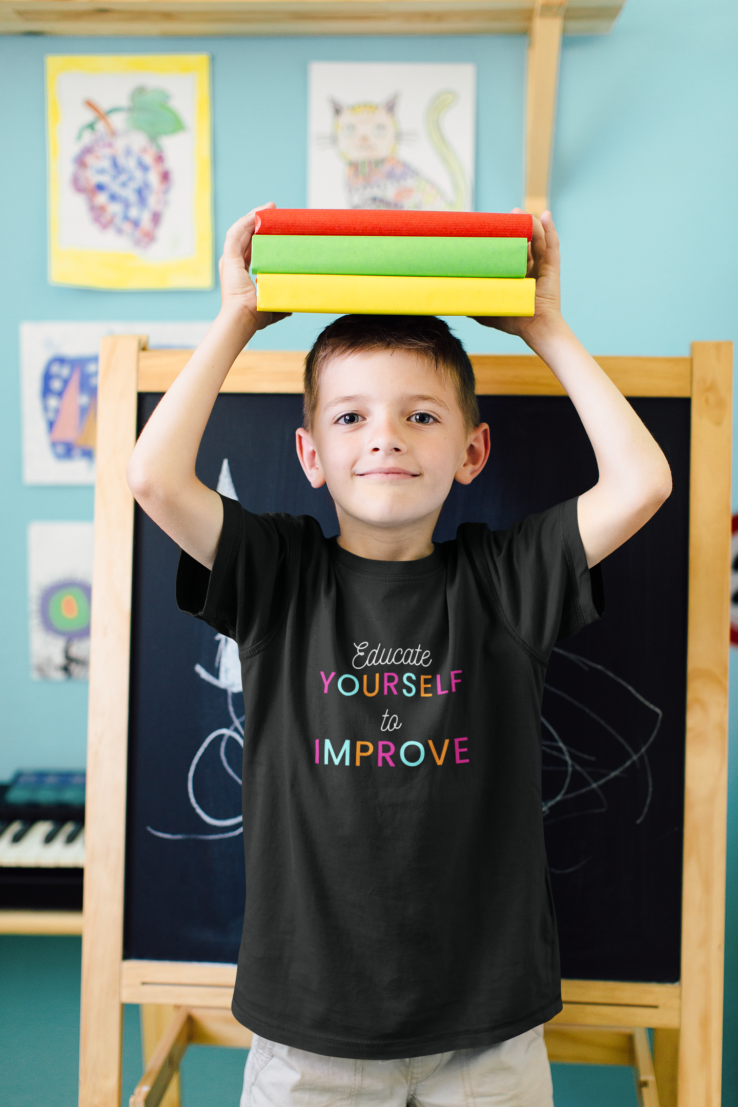 Educate Yourself to Improve! | Boys Shirt